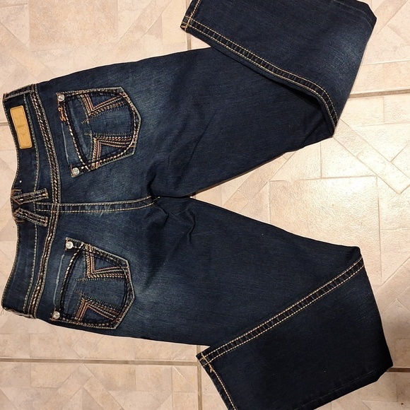 q Stylish Blue Denim Jeans stretch skinny size 12. Nice!!! - Picture 2 of 5
